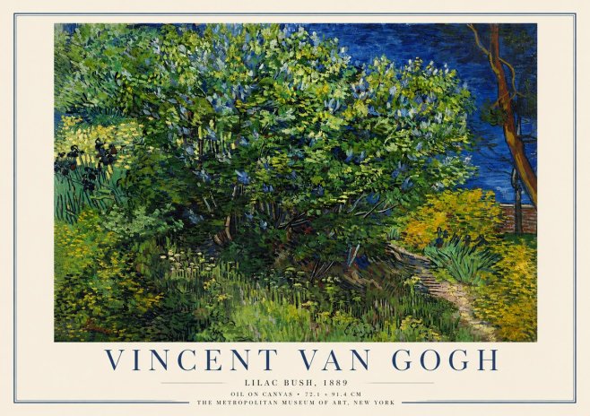 Van Gogh Lilac Bush No3 - Plakát