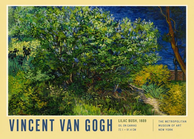 Van Gogh Lilac Bush No4 - Plakát