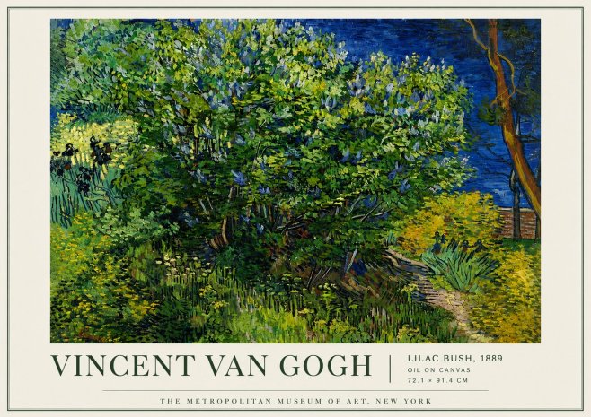 Van Gogh Lilac Bush No5 - Plakát