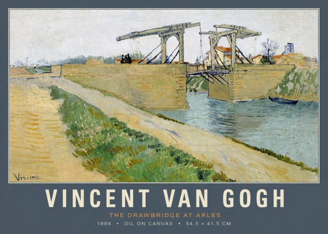 Van Gogh The Drawbridge at Arles II No2 - Plakát