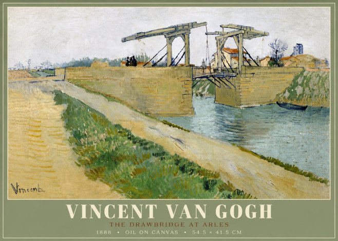 Van Gogh The Drawbridge at Arles II No4 - Plakát
