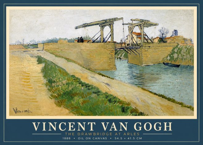 Van Gogh The Drawbridge at Arles II No6 - Plakát