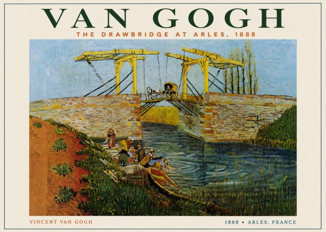 Van Gogh The Drawbridge at Arles III No4 - Plakát