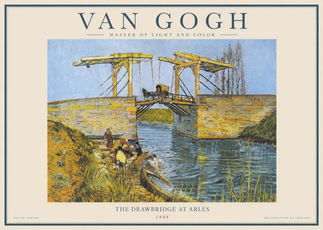 Van Gogh The Drawbridge at Arles IV No1 - Plakát