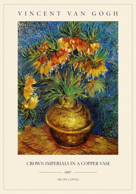 Van Gogh Crown Imperials in a Copper Vase No1 - Plakát