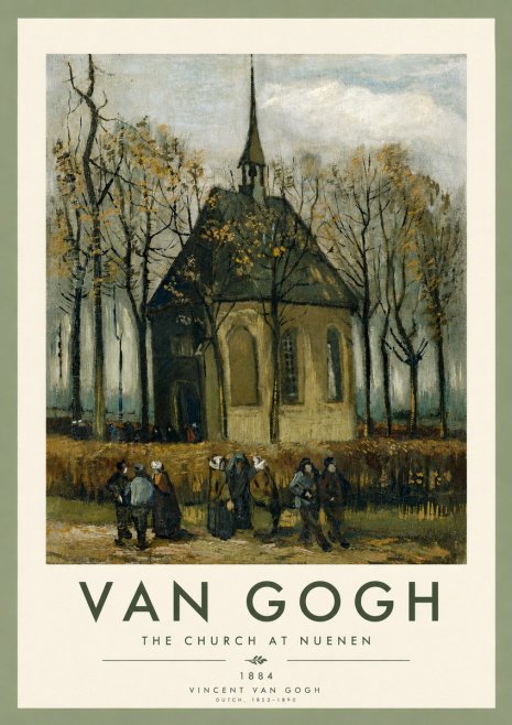 Van Gogh The Church at Nuenen No4 - Plakát