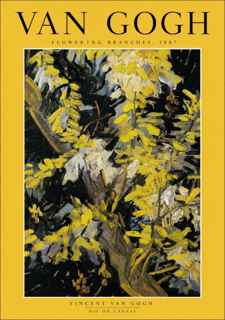 Van Gogh Flowering Branches, 1887 No2 - Plakát