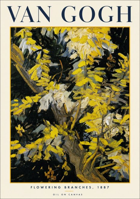 Van Gogh Flowering Branches, 1887 No3 - Plakát