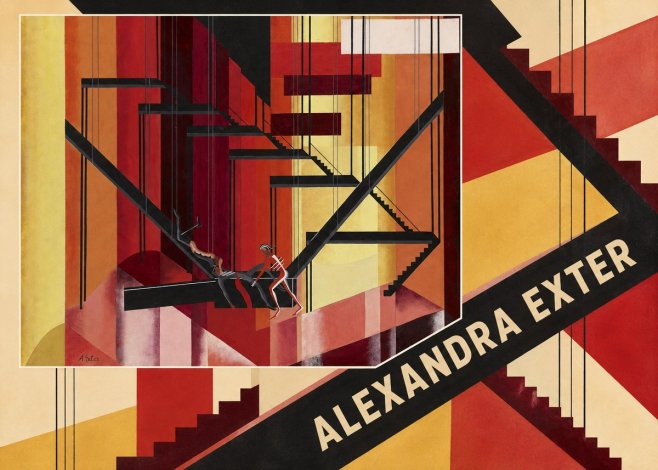 Alexandra Exter Constructivist Stage Design No5 - Plakát