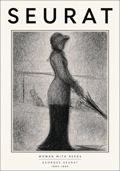 Seurat Woman with Reeds No5 - Plakát