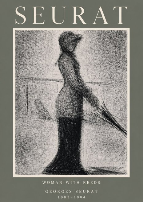 Seurat Woman with Reeds No6 - Plakát
