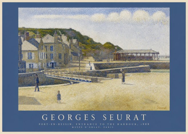 Seurat Port-en-bessin, Entrance to the Harbour, 1888 No2 - Plakát