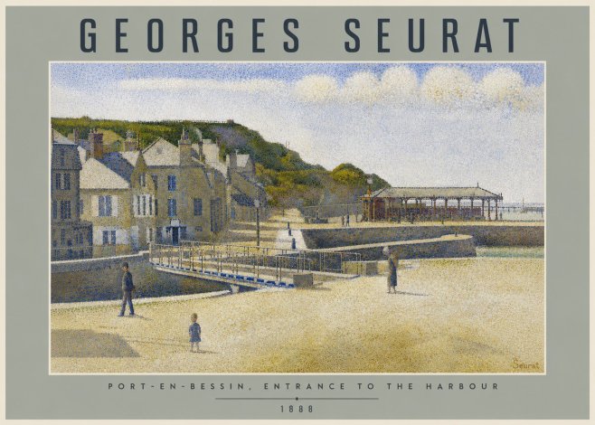 Seurat Port-en-bessin, Entrance to the Harbour, 1888 No4 - Plakát