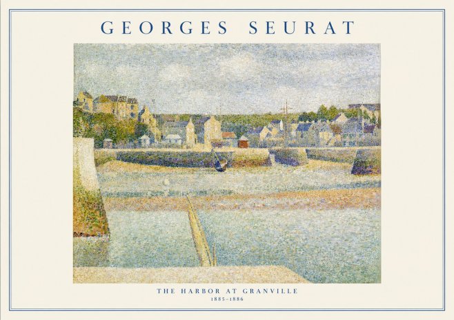 Seurat The Harbor at Granville No1 - Plakát