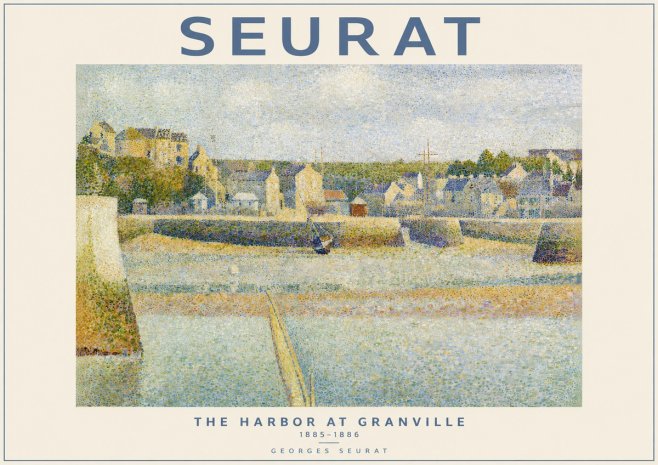Seurat The Harbor at Granville No2 - Plakát
