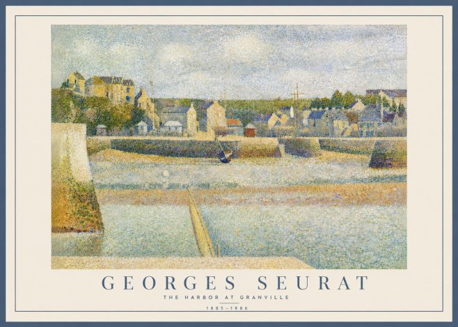 Seurat The Harbor at Granville No5 - Plakát