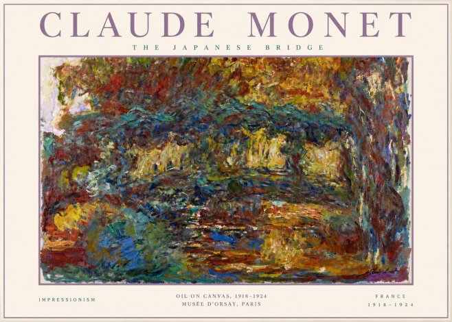 Monet The Japanese Bridge I No3 - Plakát