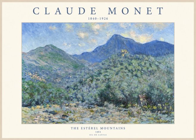 Monet The Estérel Mountains No1 - Plakát