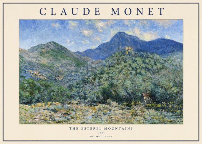 Monet The Estérel Mountains No5 - Plakát