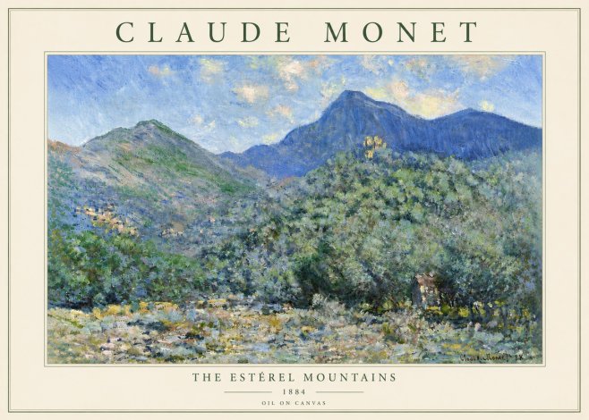 Monet The Estérel Mountains No6 - Plakát