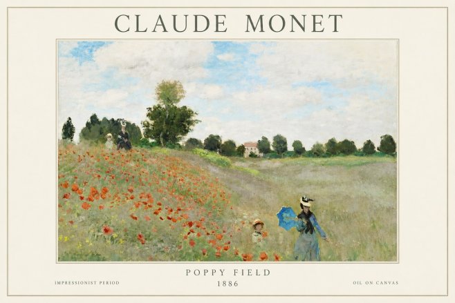 Monet Poppy Field No1 - Plakát