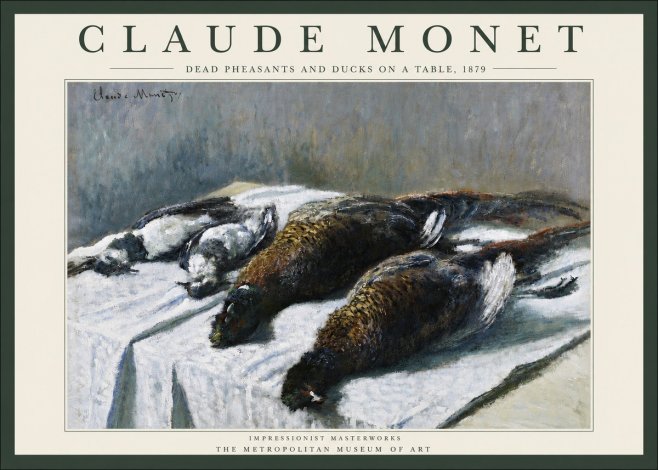 Monet Dead Pheasants and Ducks on a Table No3 - Plakát