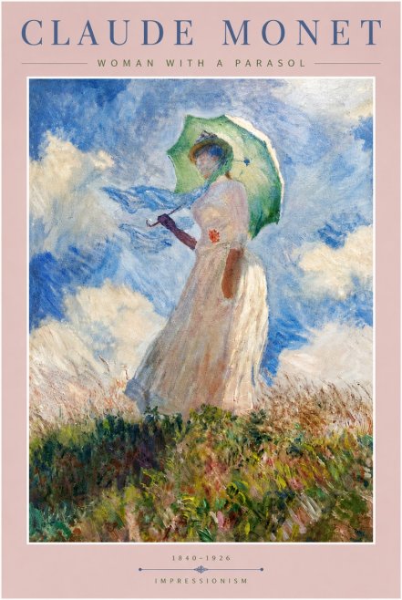 Monet Woman with a Parasol No5 - Plakát