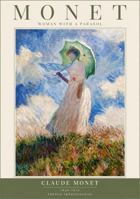 Monet Woman with a Parasol No6 - Plakát