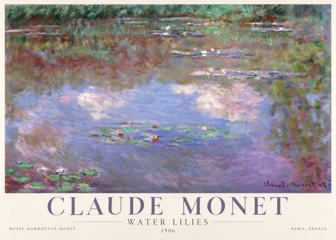 Monet Water Lilies VI No4 - Plakát