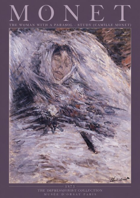 Monet The Woman with a Parasol - Study (Camille Monet) No2 - Plakát
