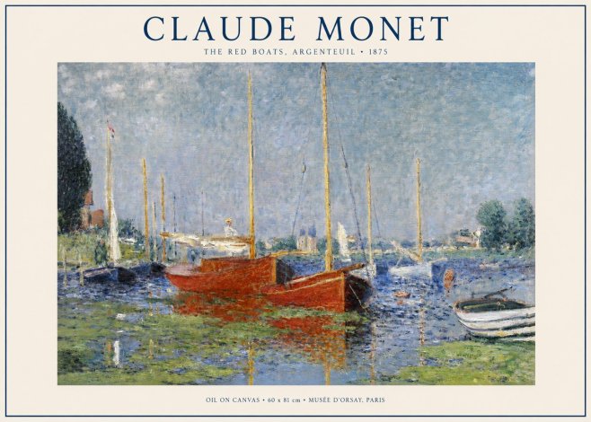 Monet The Red Boats, Argenteuil No1 - Plakát