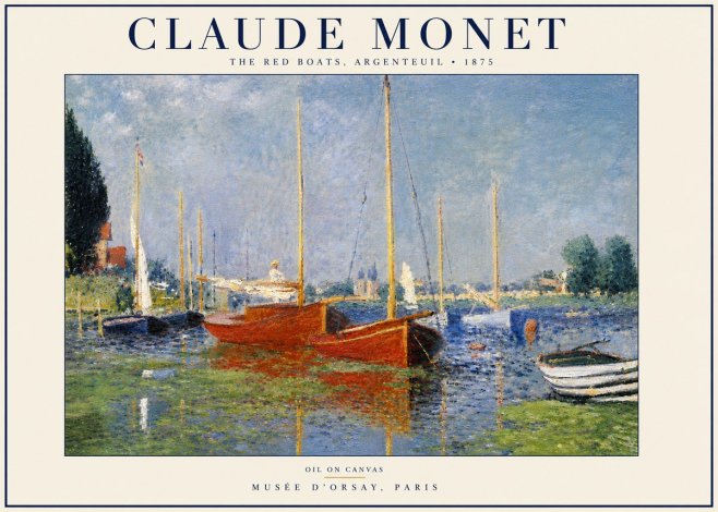 Monet The Red Boats, Argenteuil No5 - Plakát