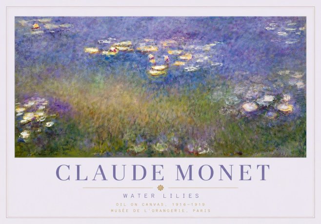 Monet Water Lilies VII No6 - Plakát