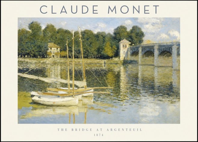 Monet The Bridge at Argenteuil III No1 - Plakát