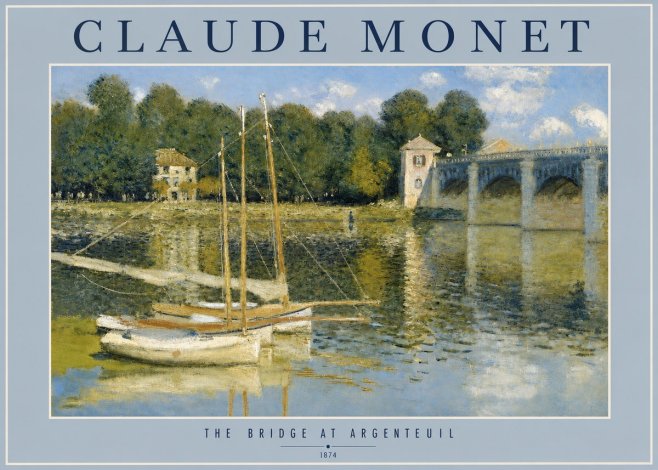 Monet The Bridge at Argenteuil III No2 - Plakát