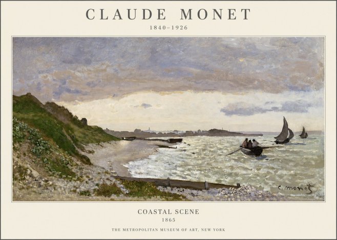 Monet Coastal Scene No1 - Plakát