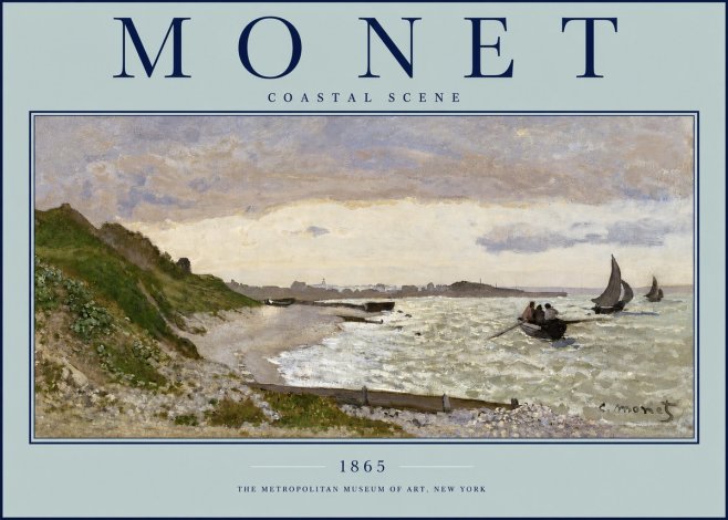 Monet Coastal Scene No2 - Plakát