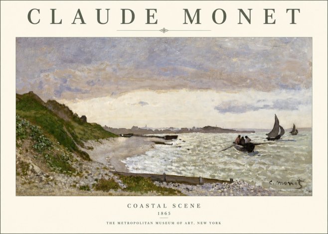 Monet Coastal Scene No3 - Plakát