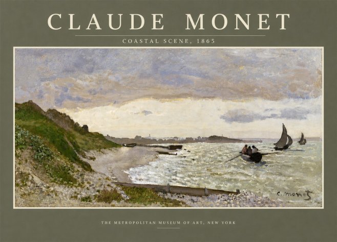 Monet Coastal Scene No4 - Plakát