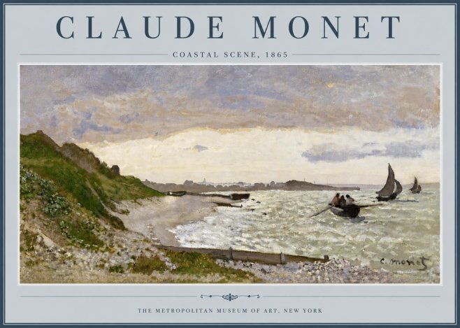 Monet Coastal Scene No6 - Plakát