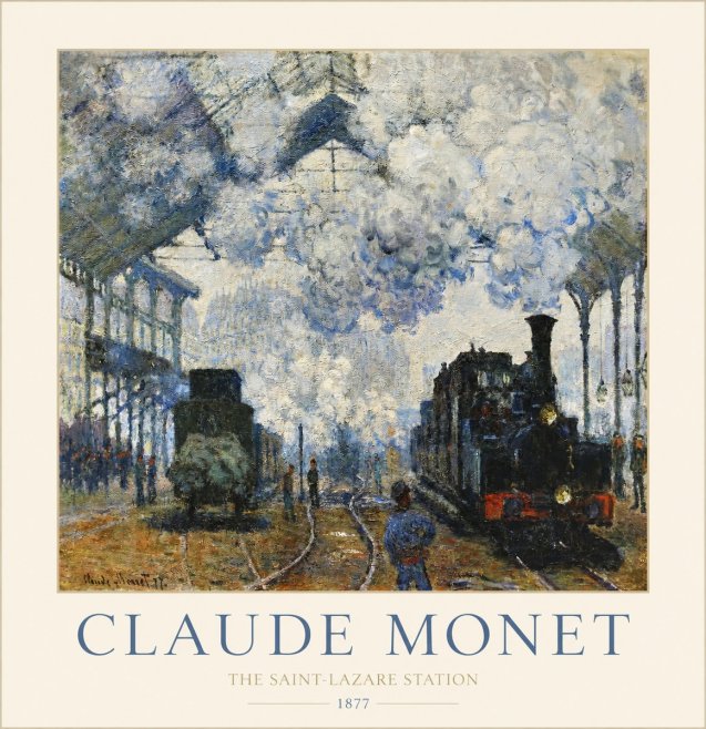 Monet The Saint-lazare Station No1 - Plakát