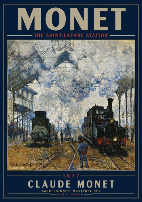 Monet The Saint-lazare Station No3 - Plakát