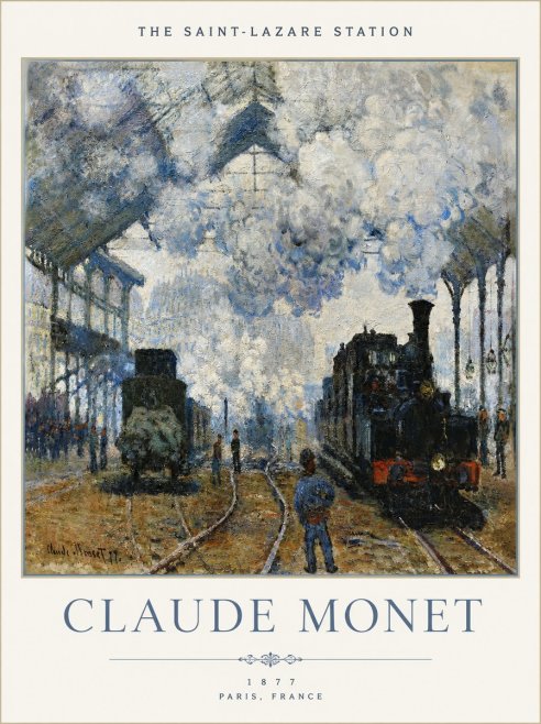 Monet The Saint-lazare Station No4 - Plakát