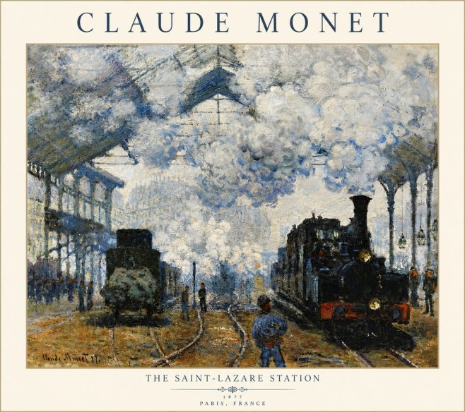 Monet The Saint-lazare Station No6 - Plakát