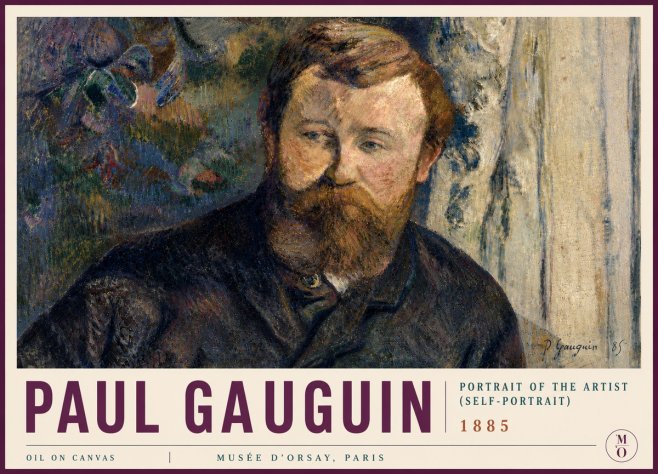 Paul Gauguin Portrait of the Artist (Self-portrait) No5 - Plakát