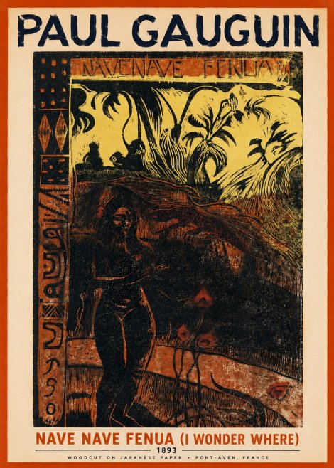 Paul Gauguin Nave Nave Fenua (I Wonder Where) No2 - Plakát
