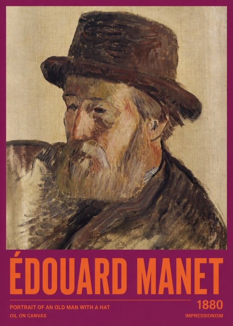 Édouard Manet Portrait of an Old Man with a Beard No6 - Plakát