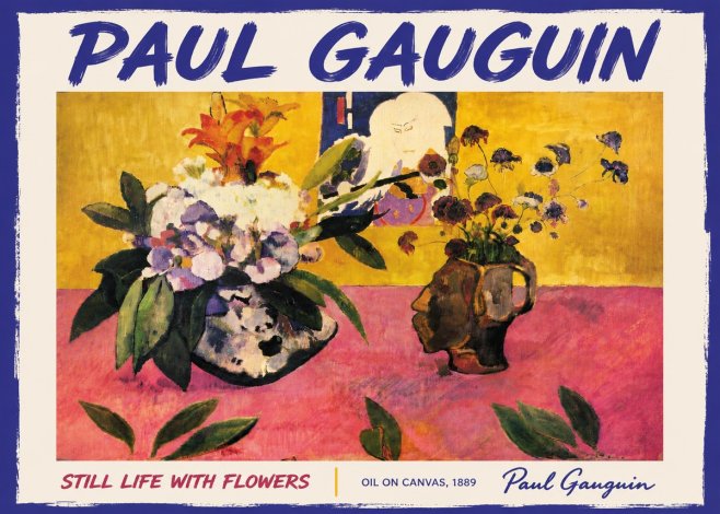 Paul Gauguin Still Life with Flowers No6 - Plakát