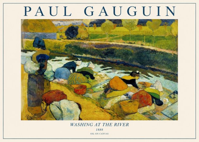 Paul Gauguin Washing at the River No1 - Plakát