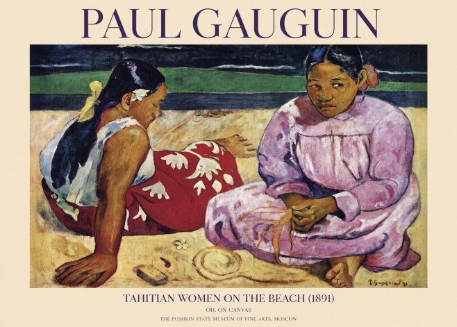 Paul Gauguin Two Tahitian Women III No6 - Plakát
